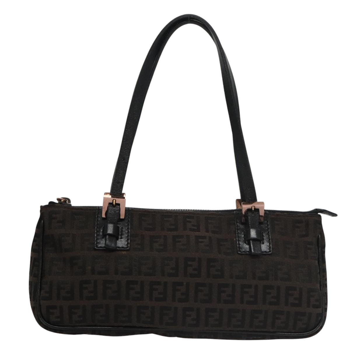 FENDI Zucchino Canvas Hand Bag Brown yk16172