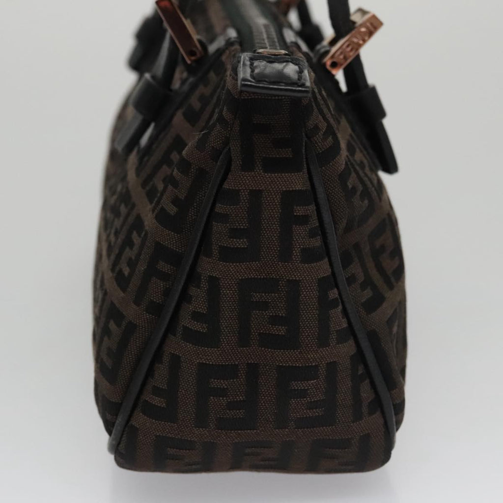 FENDI Zucchino Canvas Hand Bag Brown yk16172