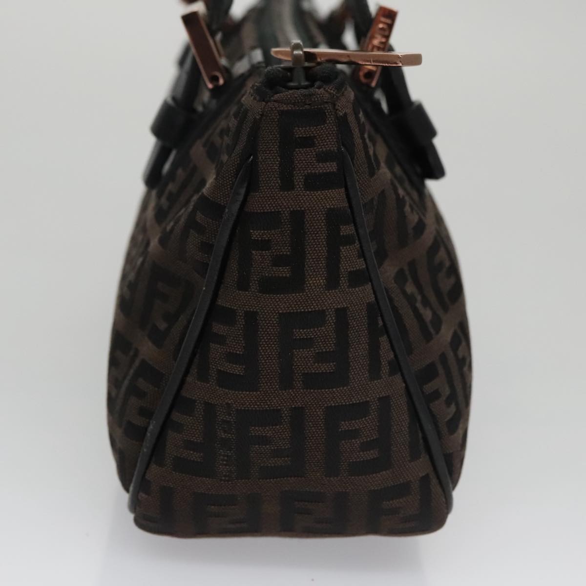 FENDI Zucchino Canvas Hand Bag Brown yk16172