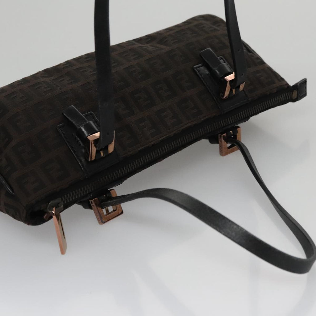 FENDI Zucchino Canvas Hand Bag Brown yk16172