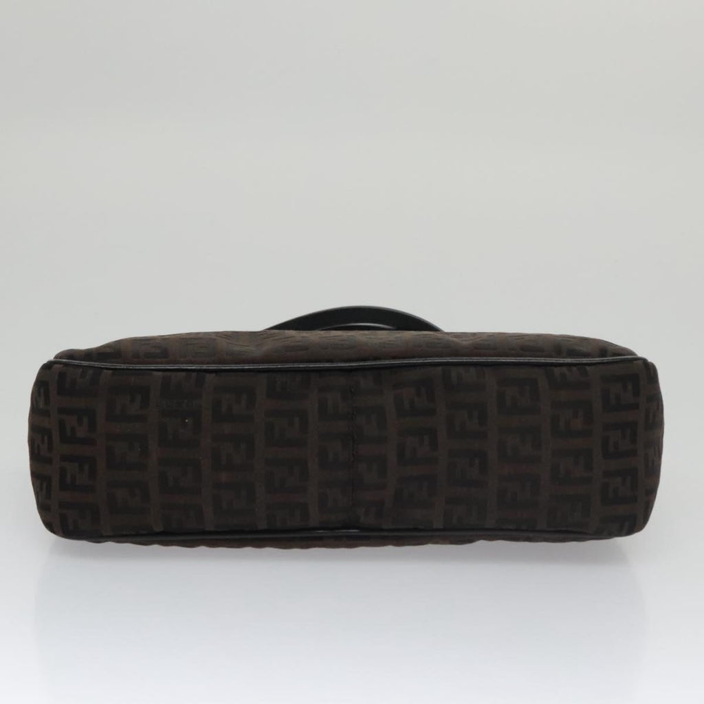 FENDI Zucchino Canvas Hand Bag Brown yk16172
