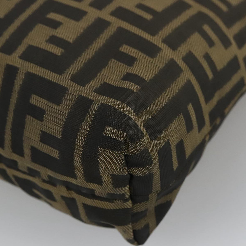 FENDI Zucca Canvas Tote Bag Brown Black yk16182