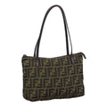FENDI Zucca Canvas Tote Bag Brown Black yk16182