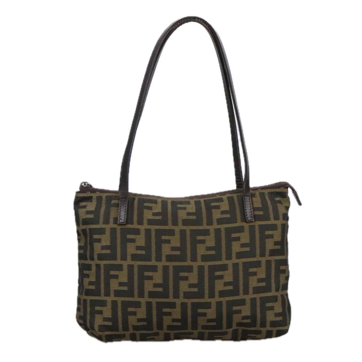 FENDI Zucca Canvas Tote Bag Brown Black yk16182