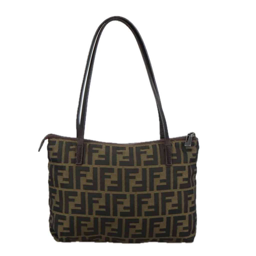 FENDI Zucca Canvas Tote Bag Brown Black yk16182