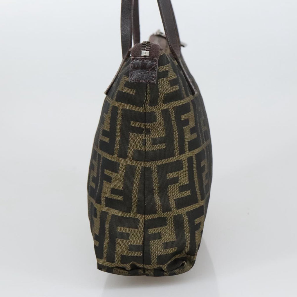 FENDI Zucca Canvas Tote Bag Brown Black yk16182