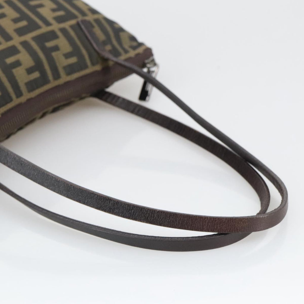 FENDI Zucca Canvas Tote Bag Brown Black yk16182