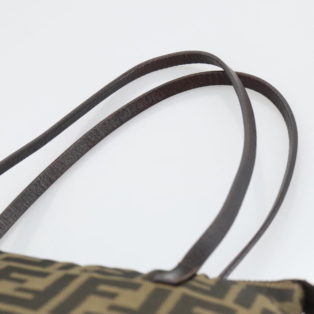 FENDI Zucca Canvas Tote Bag Brown Black yk16182