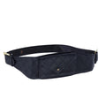 CHANEL Bicolore Waist Pouch Lamb Skin Navy Gold CC yk16227