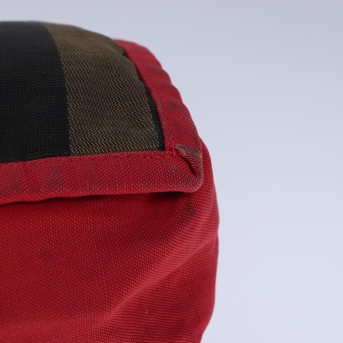 FENDI Pecan Canvas Shoulder Bag Brown Black yk16282