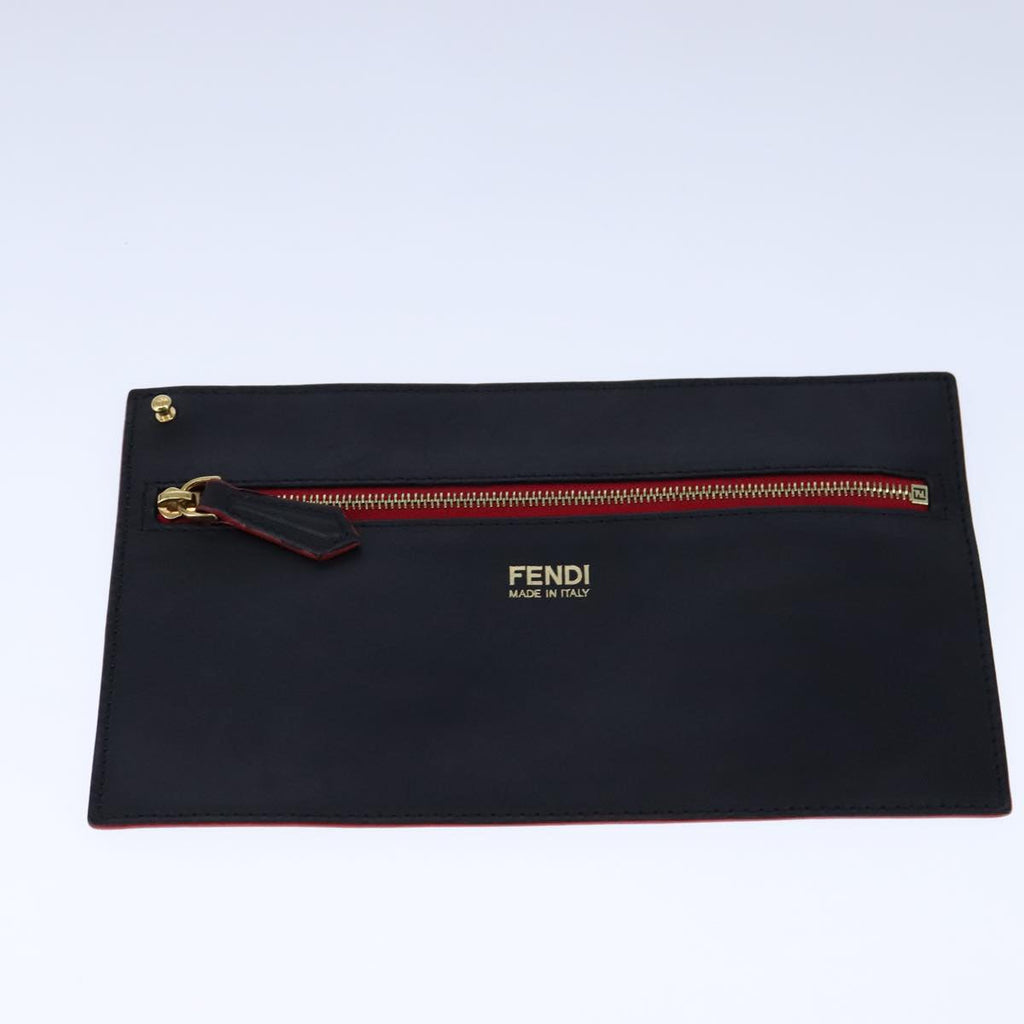FENDI Pecan Canvas Shoulder Bag Brown Black yk16282