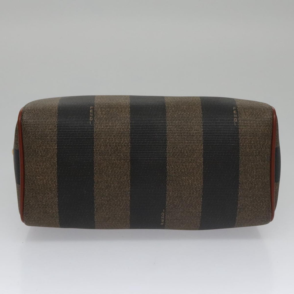 FENDI Pecan Canvas Mini Hand Bag Brown Black yk16320