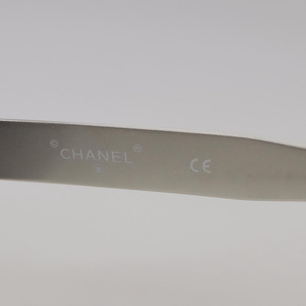CHANEL Sunglasses metal Silver CC yk16346