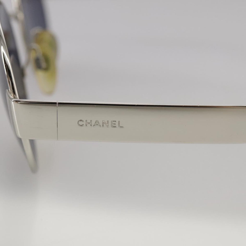 CHANEL Sunglasses metal Silver CC yk16346