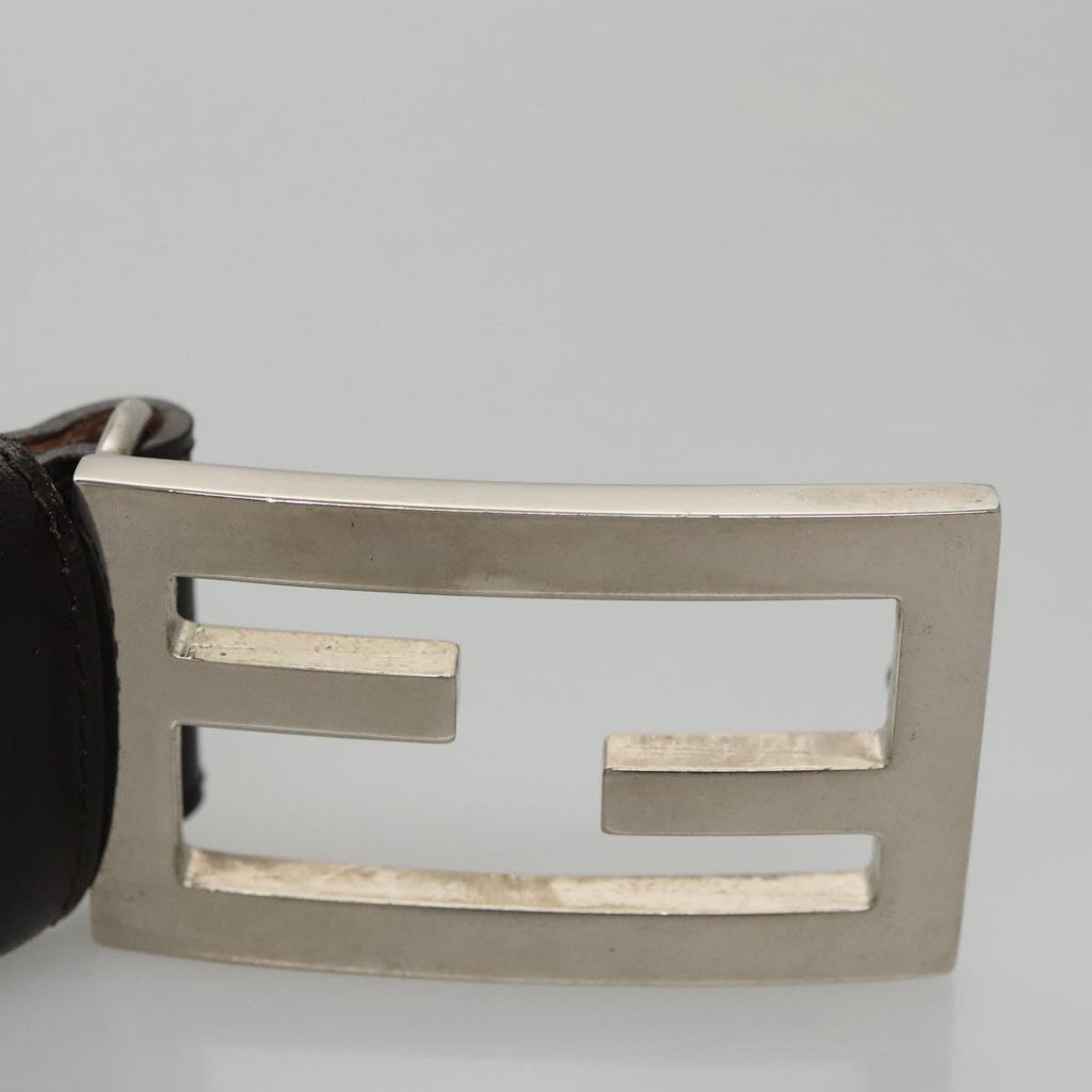 FENDI Zucca Canvas Belt 32.3""-36.2"" Brown yk16363