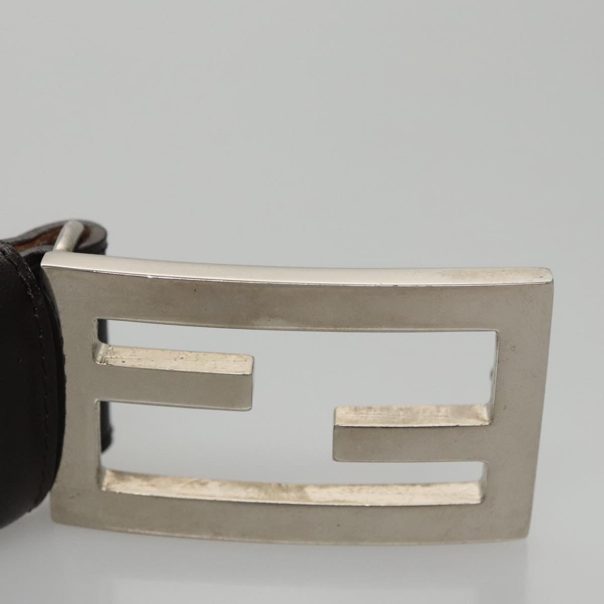 FENDI Zucca Canvas Belt 32.3""-36.2"" Brown yk16363