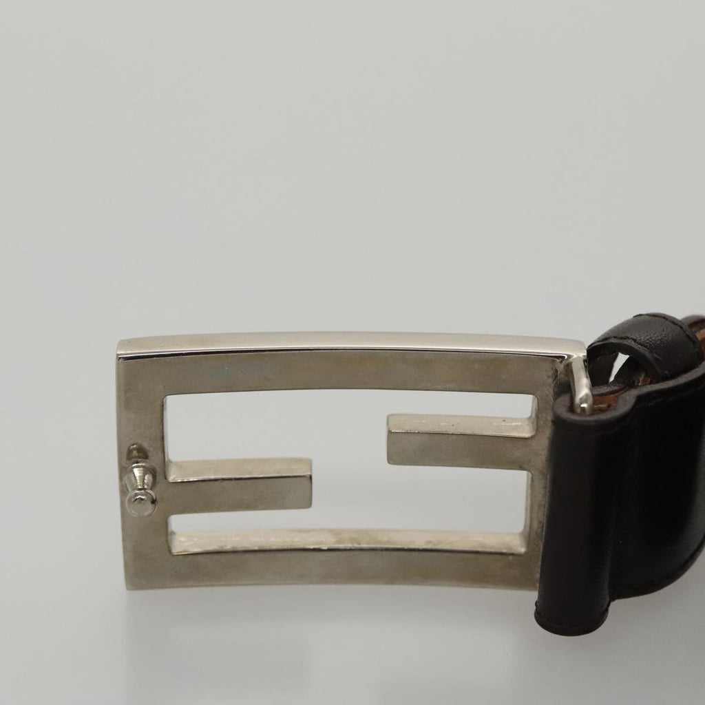 FENDI Zucca Canvas Belt 32.3""-36.2"" Brown yk16363