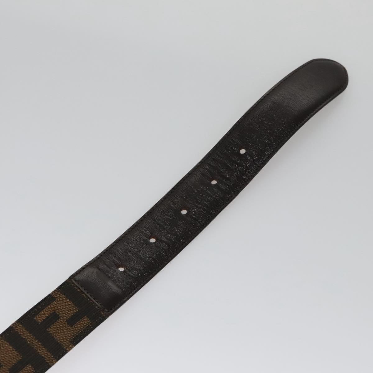 FENDI Zucca Canvas Belt 32.3""-36.2"" Brown yk16363