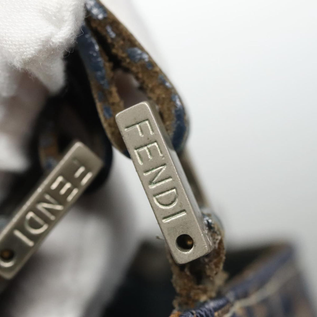 FENDI Zucchino Canvas Tote Bag Navy yk16382