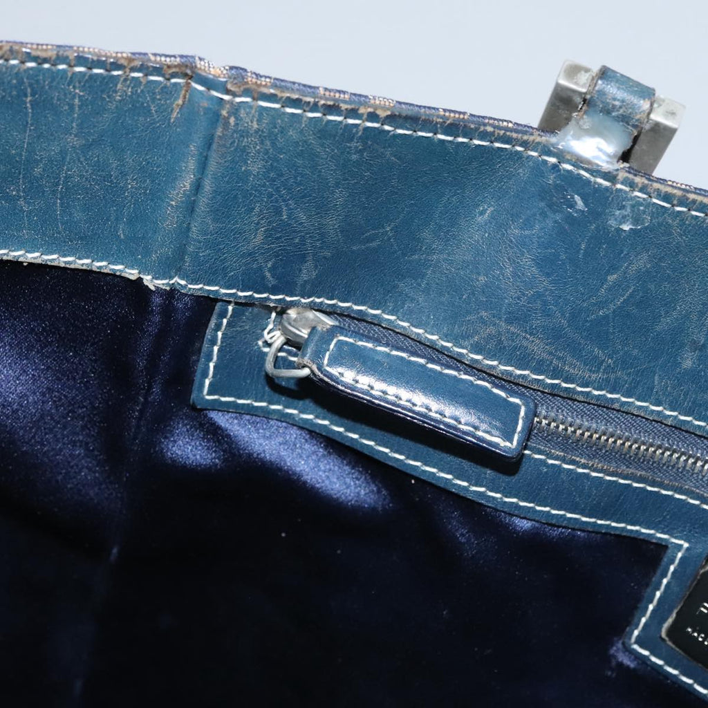 FENDI Zucchino Canvas Tote Bag Navy yk16382