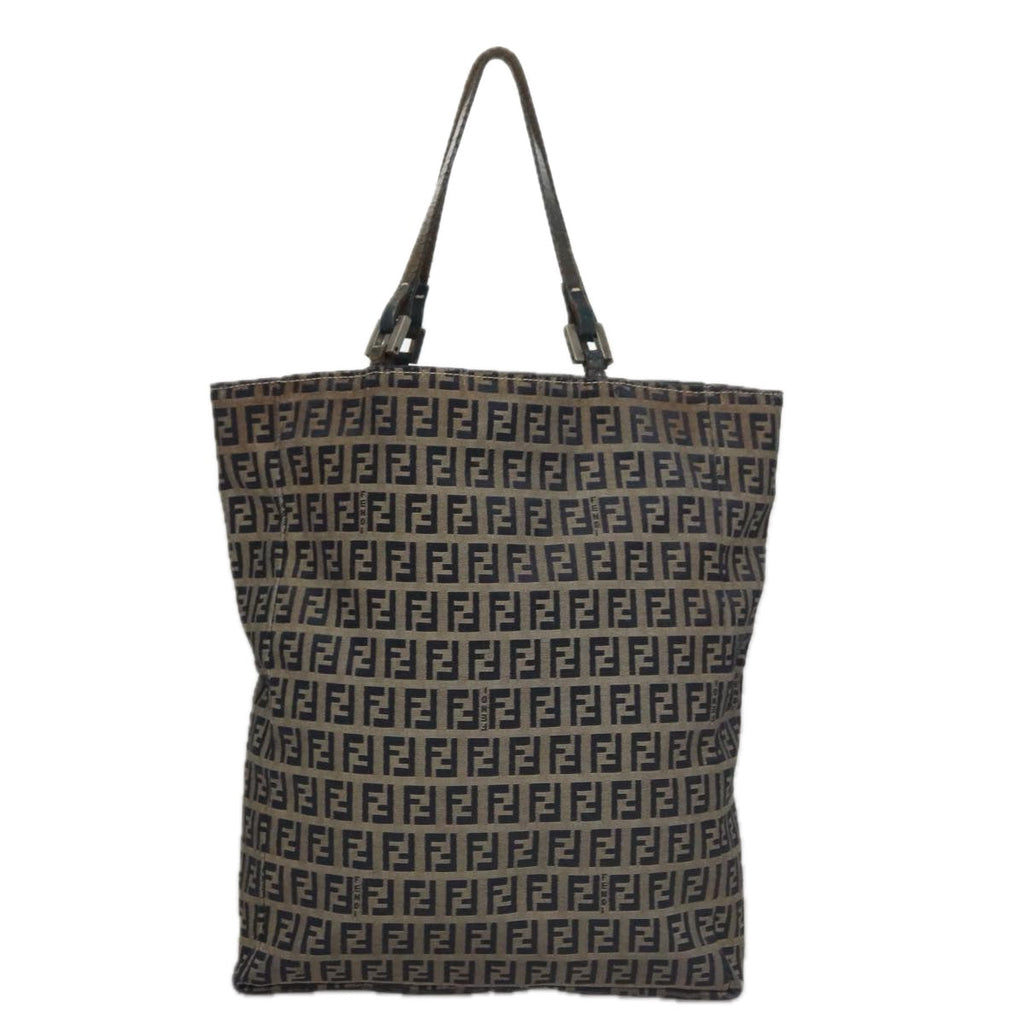 FENDI Zucchino Canvas Tote Bag Navy yk16382