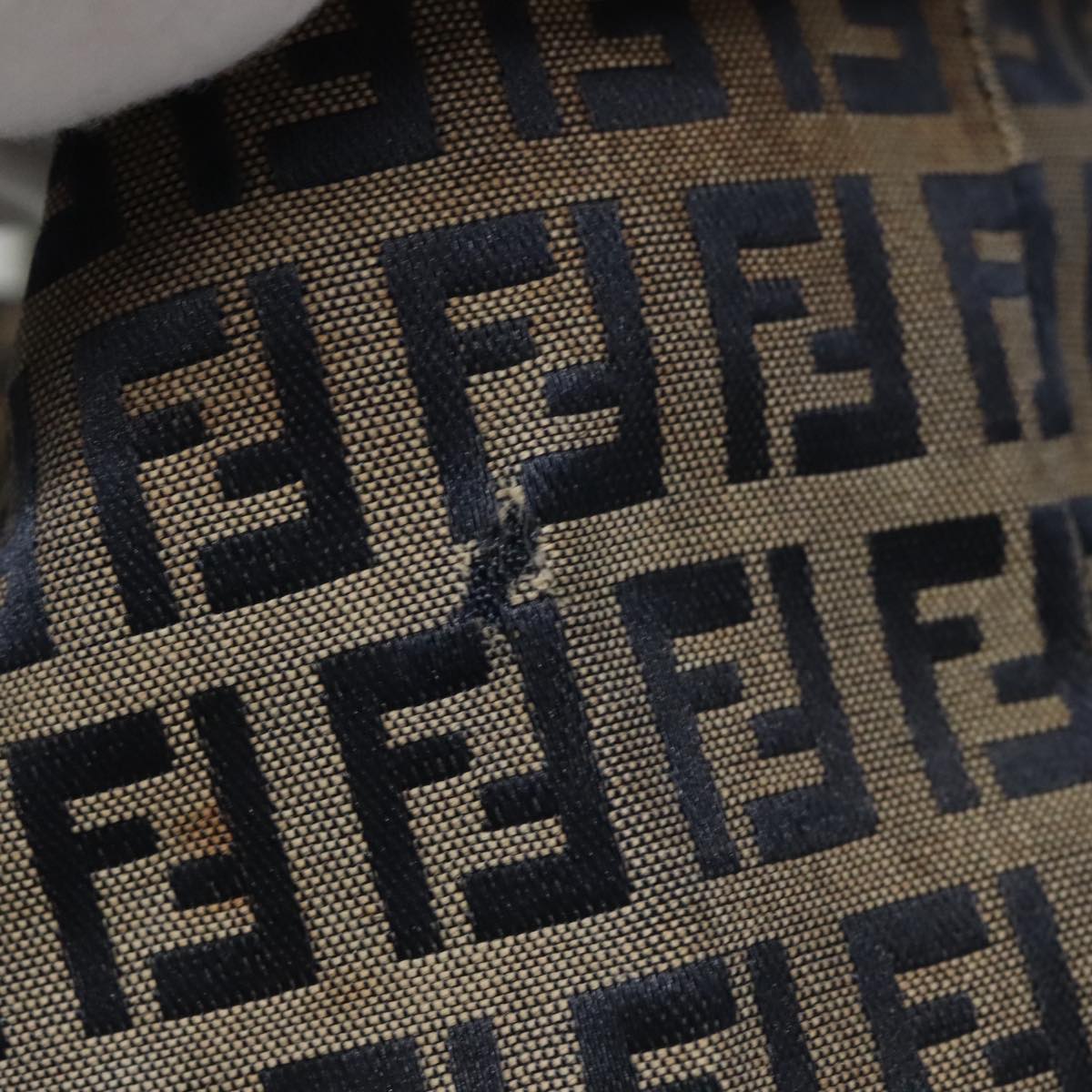 FENDI Zucchino Canvas Tote Bag Navy yk16382