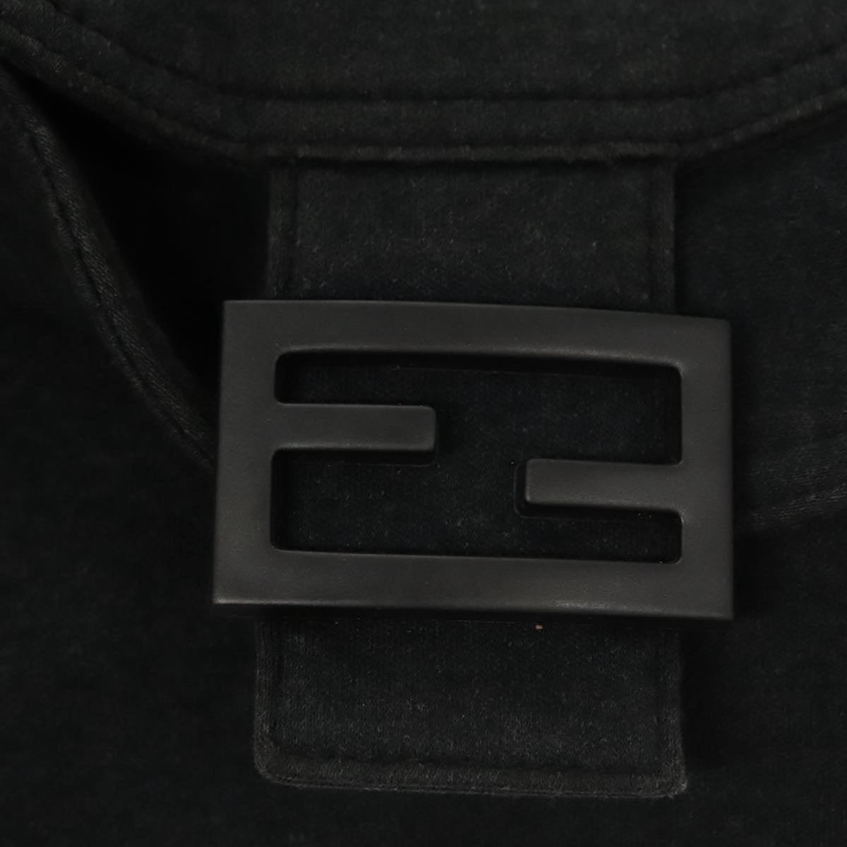 FENDI Mamma Baguette Shoulder Bag cotton Gray yk16404
