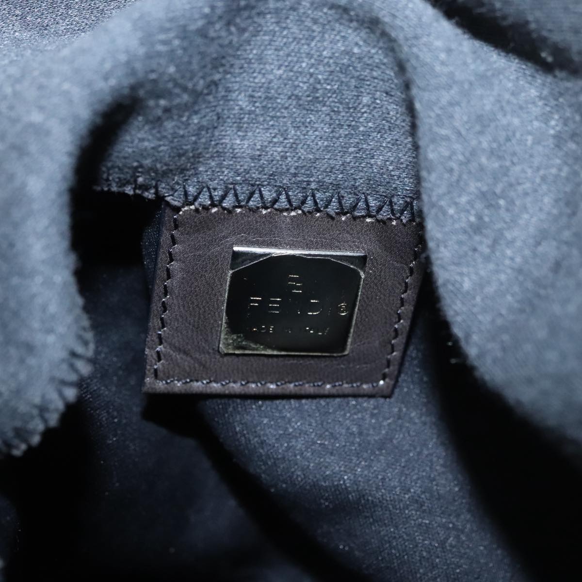 FENDI Mamma Baguette Shoulder Bag cotton Gray yk16404