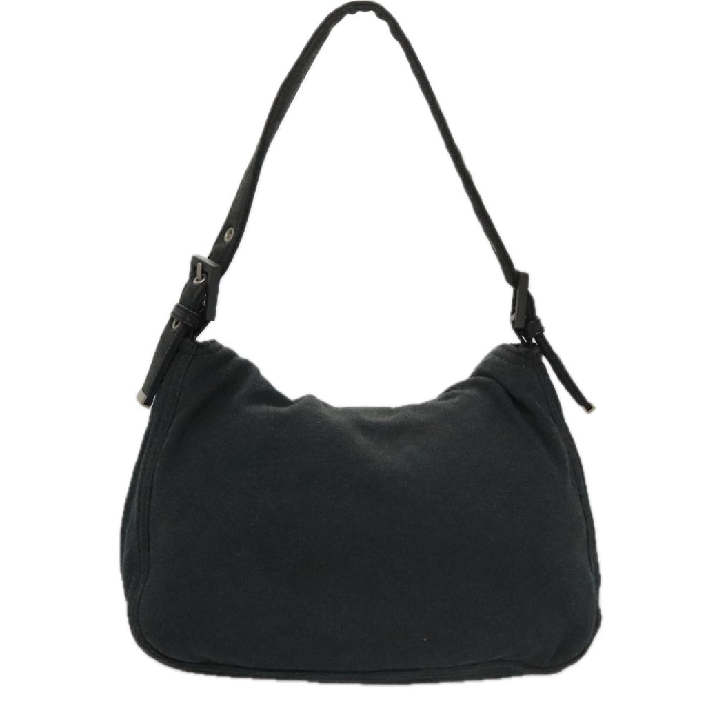 FENDI Mamma Baguette Shoulder Bag cotton Gray yk16404