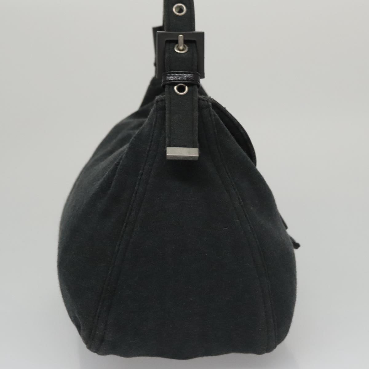 FENDI Mamma Baguette Shoulder Bag cotton Gray yk16404