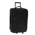 CHANEL New Travel Line Suitcase Nylon Black CC yk16489