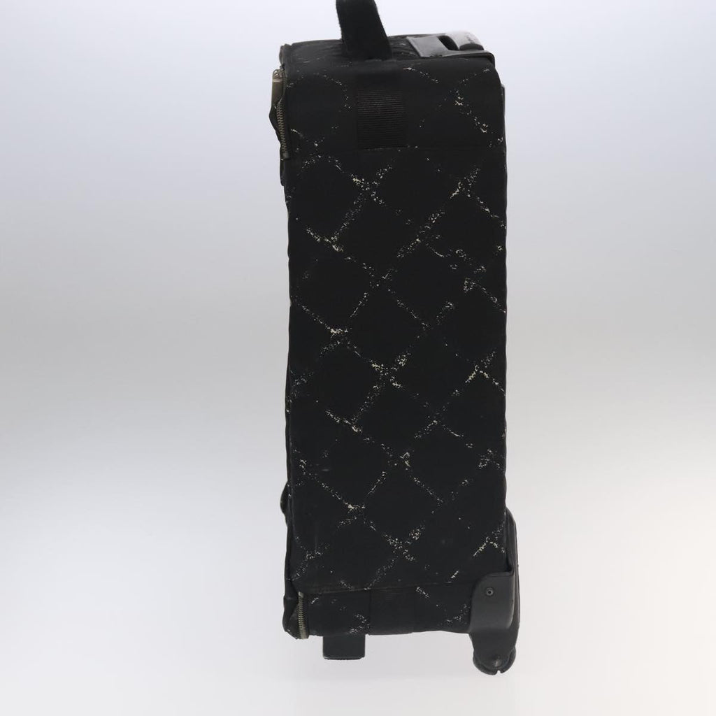 CHANEL New Travel Line Suitcase Nylon Black CC yk16489