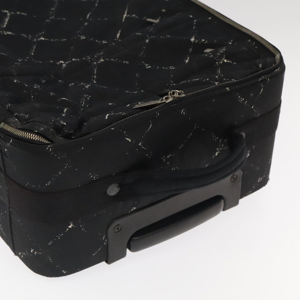 CHANEL New Travel Line Suitcase Nylon Black CC yk16489