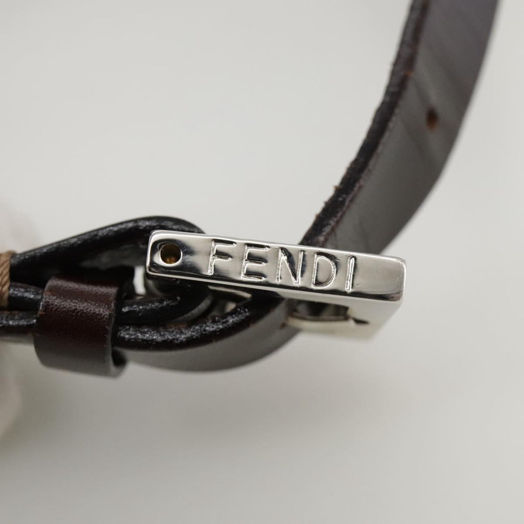 FENDI Zucca Canvas Hand Bag Brown Black yk16512