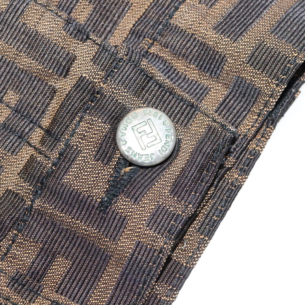 FENDI Zucca Canvas Skirt 38 Black Brown yk16561