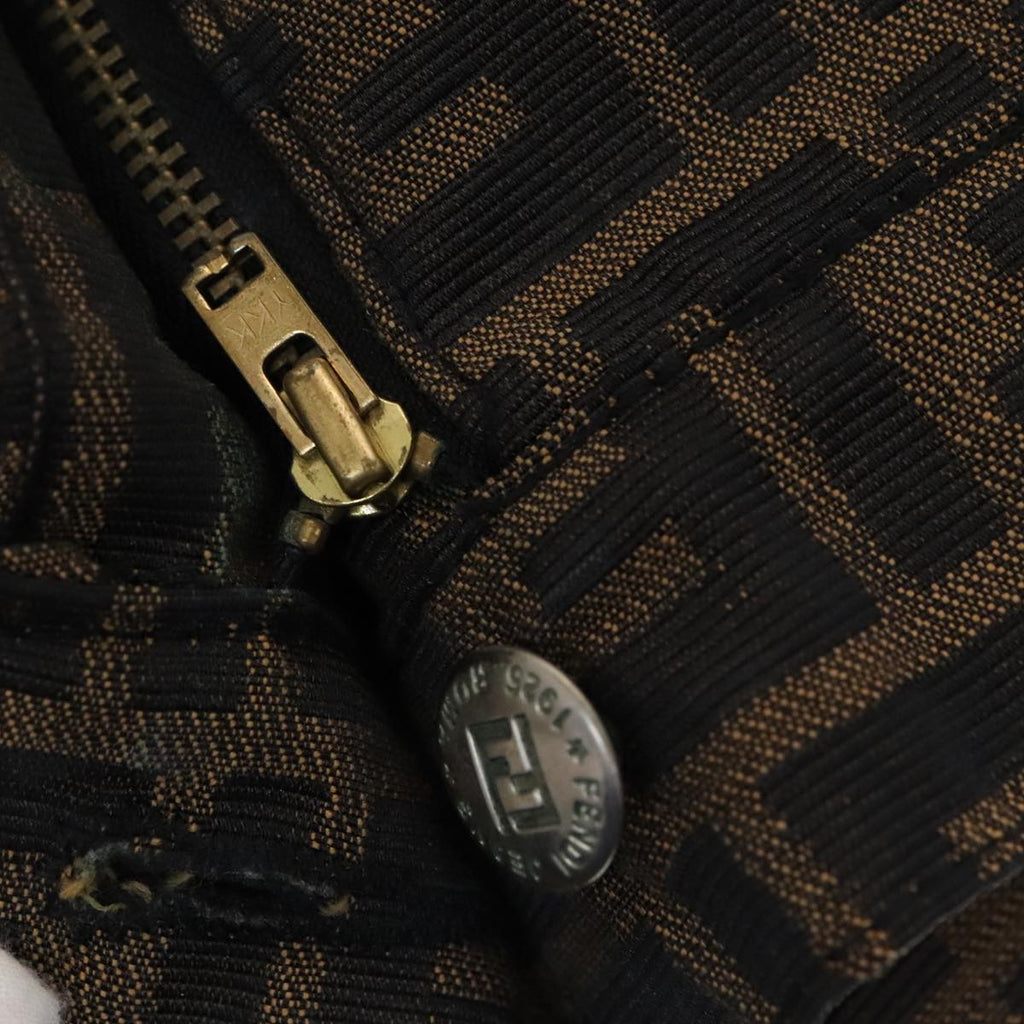 FENDI Zucca Canvas Skirt 38 Black Brown yk16561