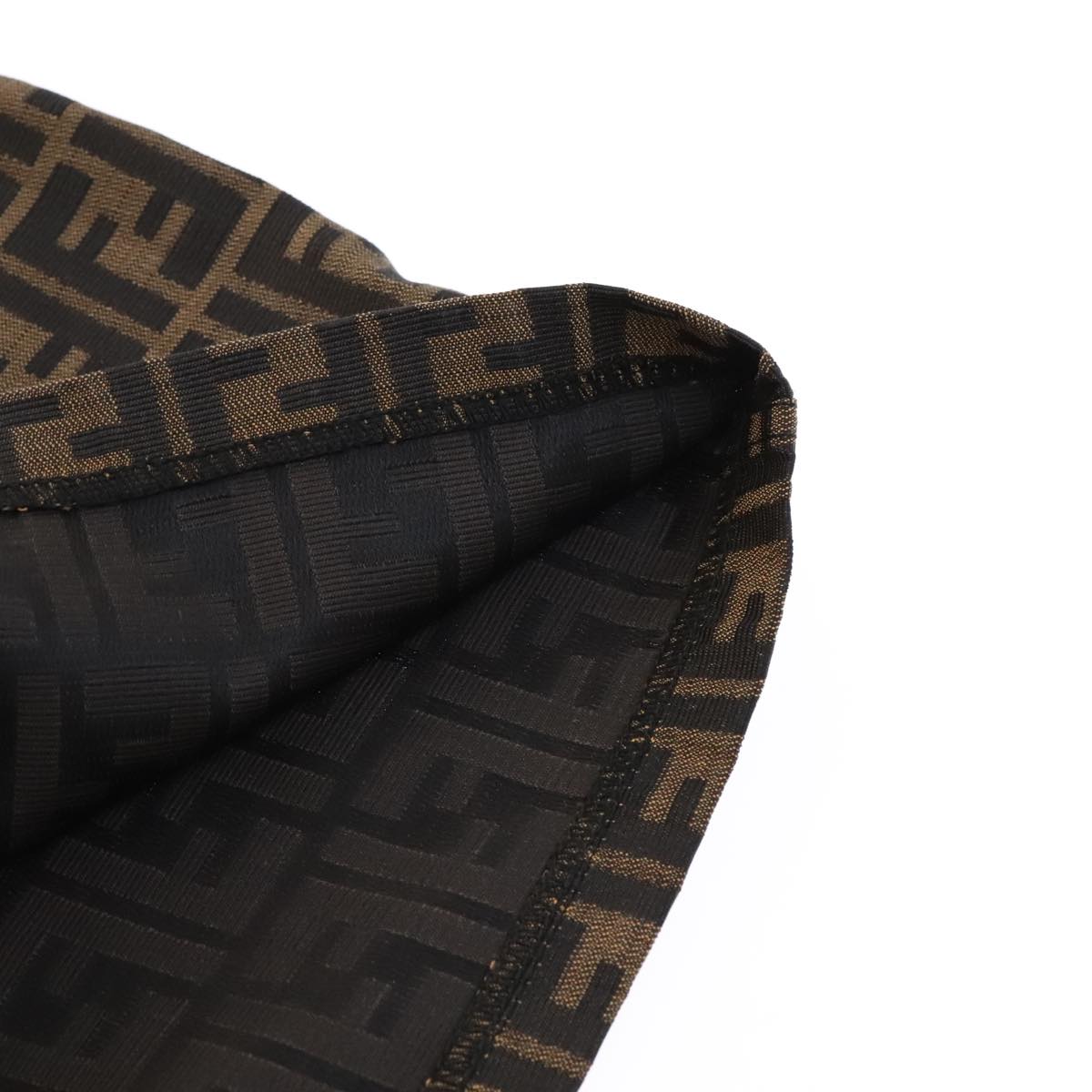 FENDI Zucca Canvas Skirt 38 Black Brown yk16561
