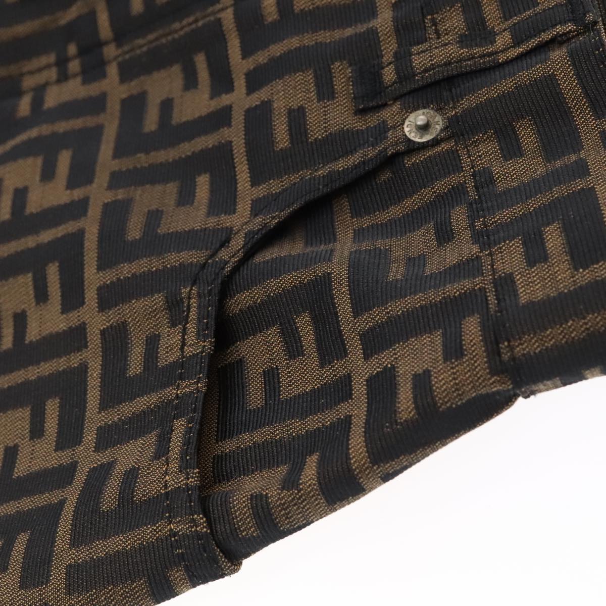 FENDI Zucca Canvas Skirt 38 Black Brown yk16561