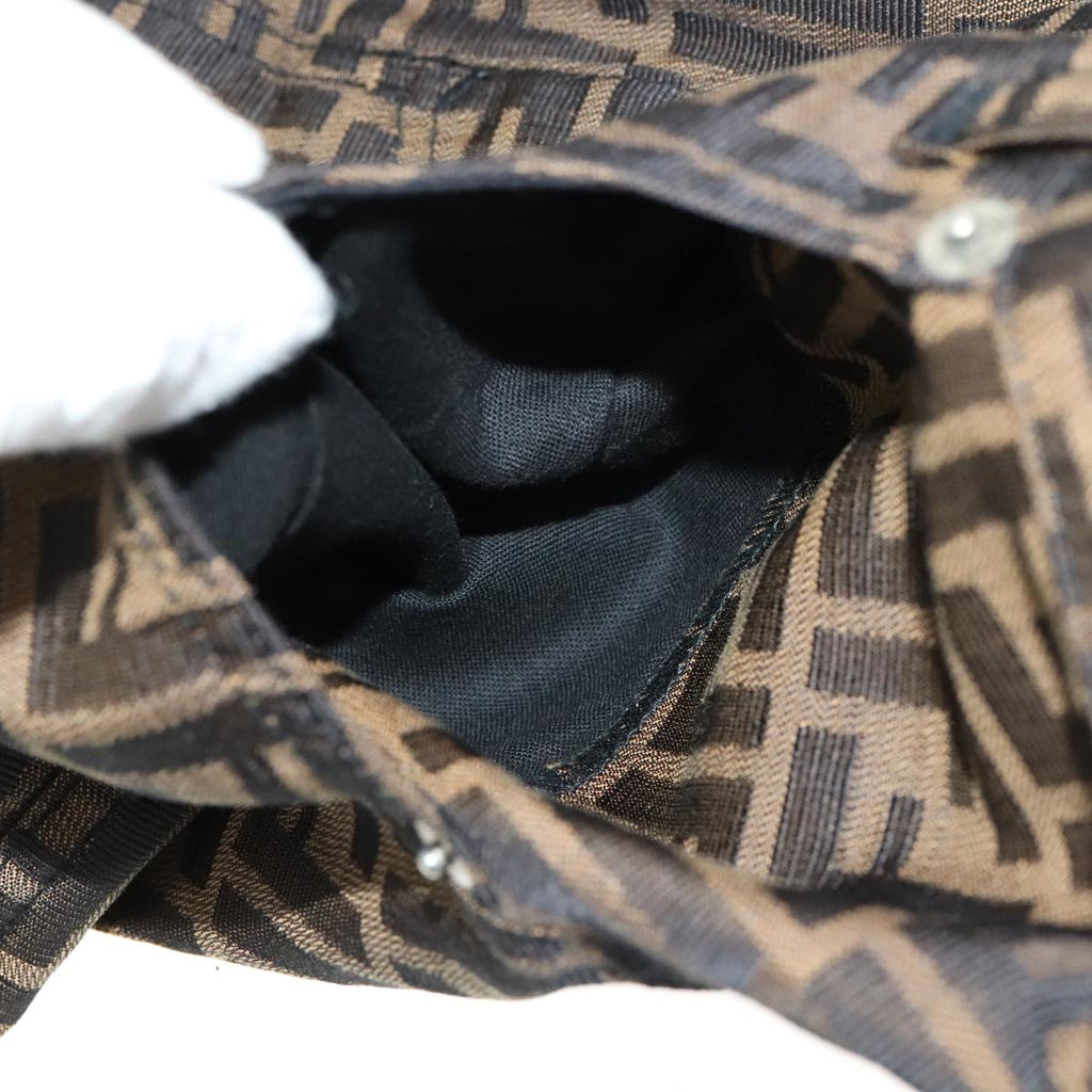 FENDI Zucca Canvas Skirt 38 Black Brown yk16561