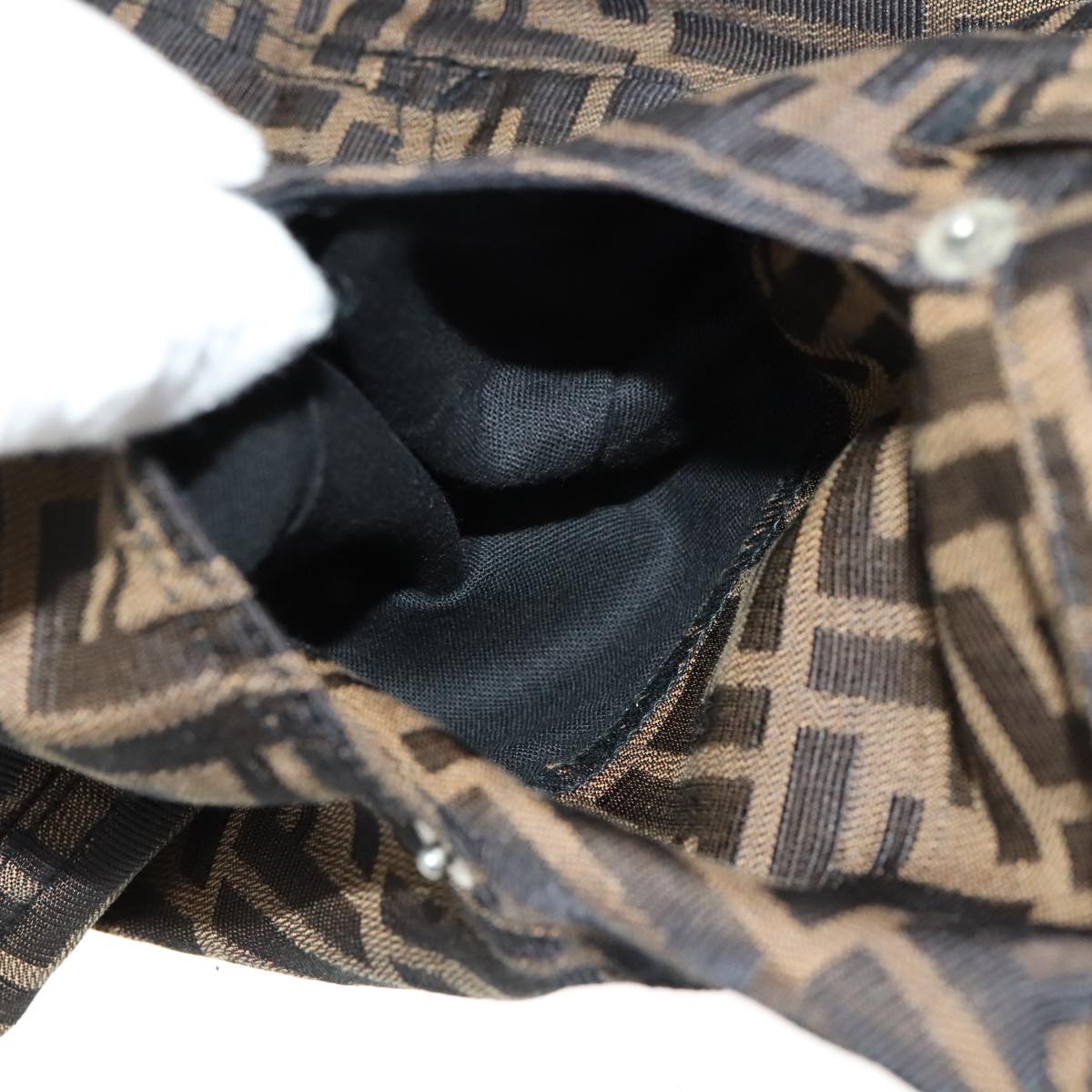 FENDI Zucca Canvas Skirt 38 Black Brown yk16561
