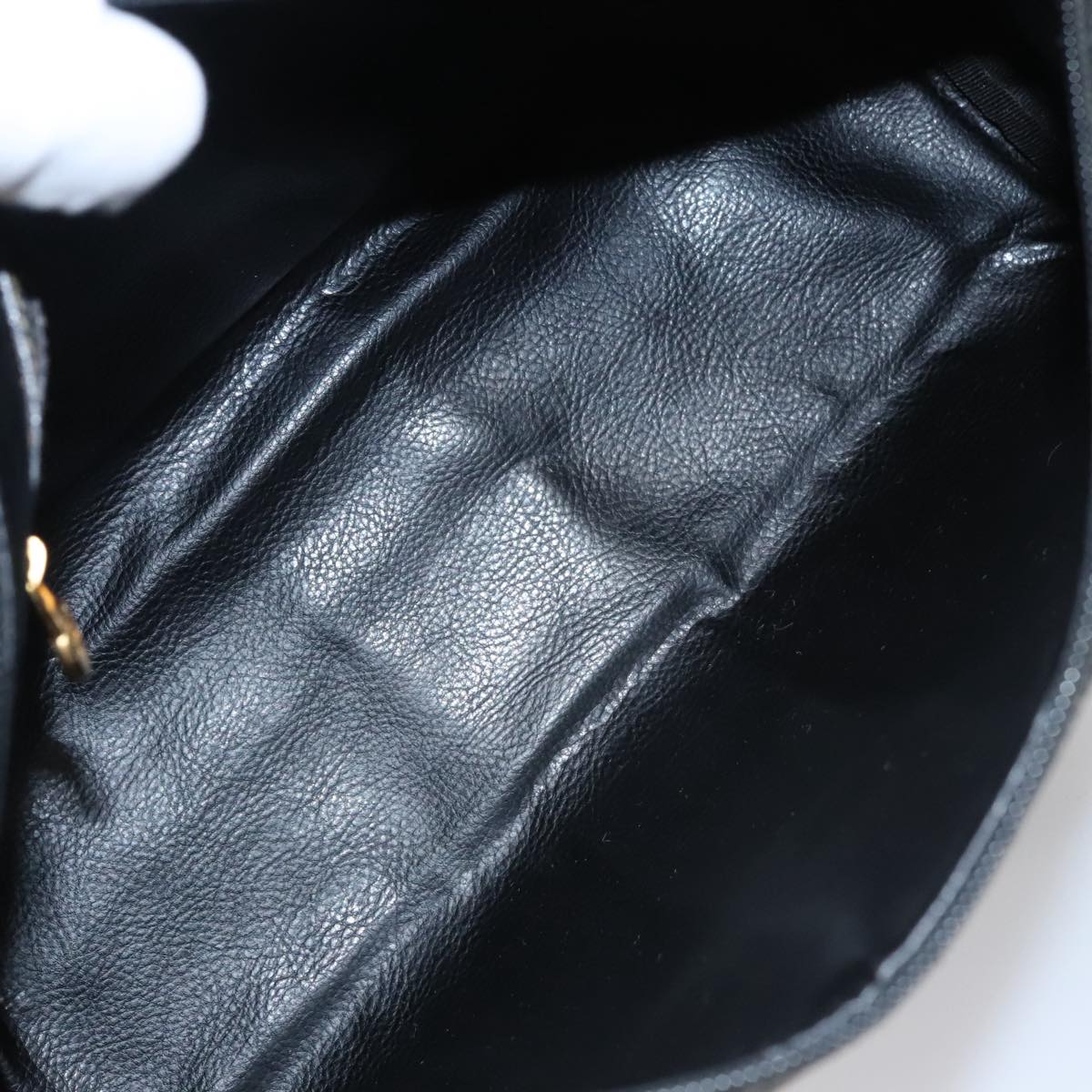 FENDI Pecan Canvas Hand Bag Brown Black yk16619