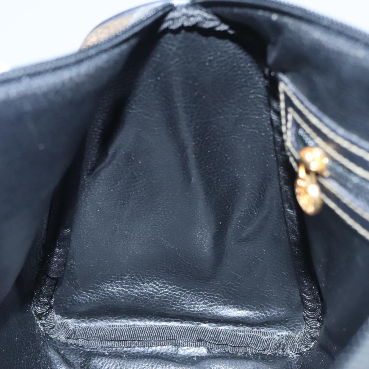 FENDI Pecan Canvas Hand Bag Brown Black yk16619