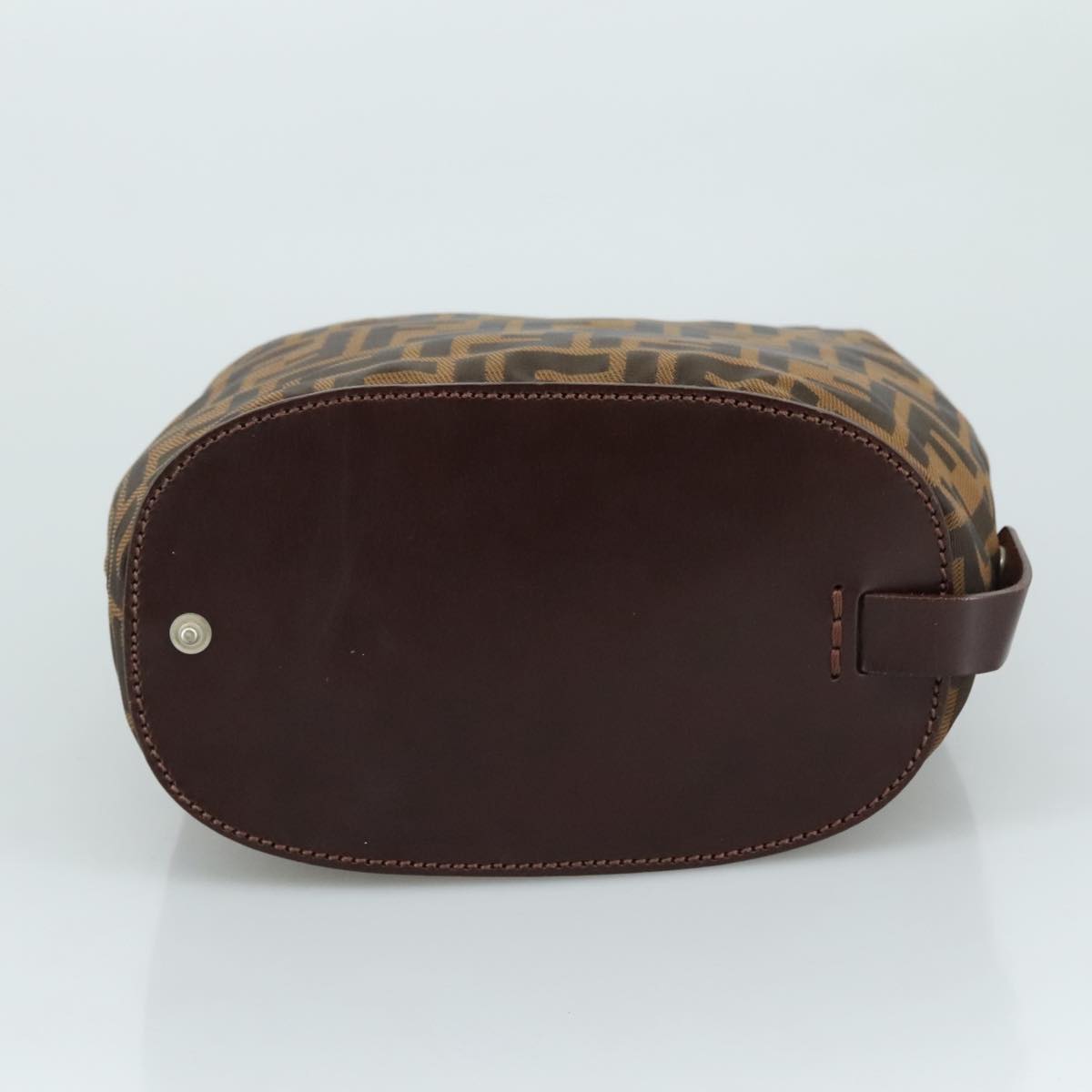 FENDI Zucca Canvas Hand Bag Brown Black yk16714