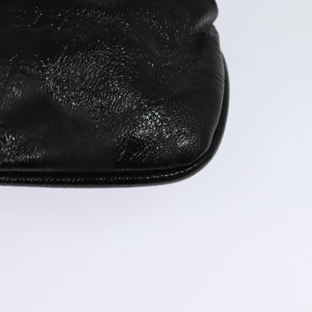 FENDI Gamaguchi Shoulder Bag Patent leather Black yk17026