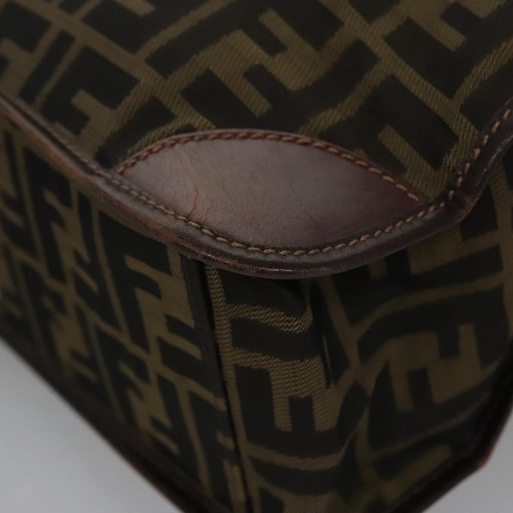 FENDI Zucca Canvas Tote Bag Brown Black yk17054