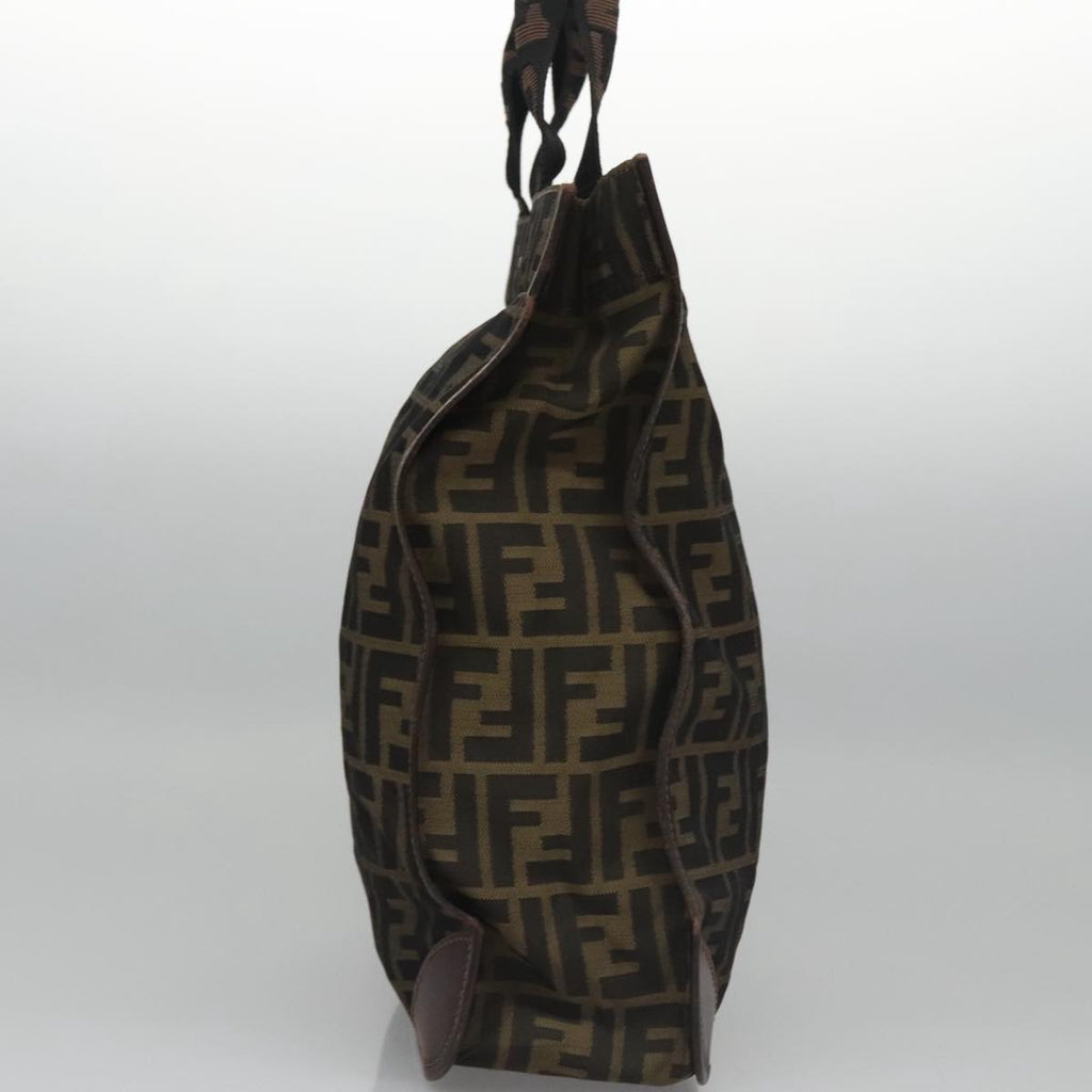 FENDI Zucca Canvas Tote Bag Brown Black yk17054
