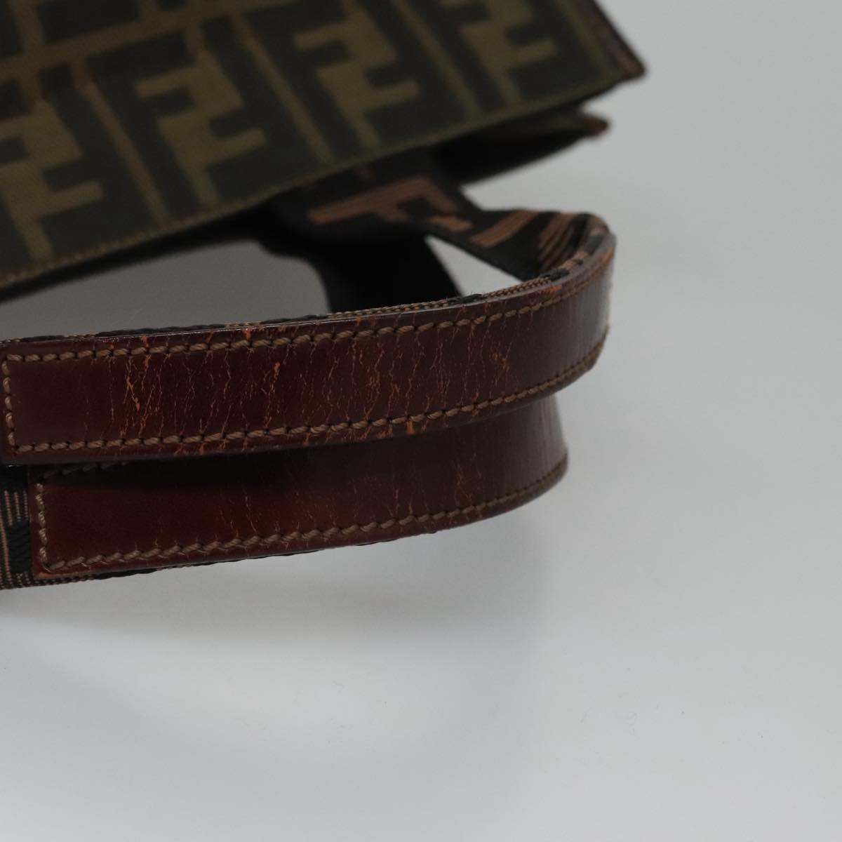 FENDI Zucca Canvas Tote Bag Brown Black yk17054