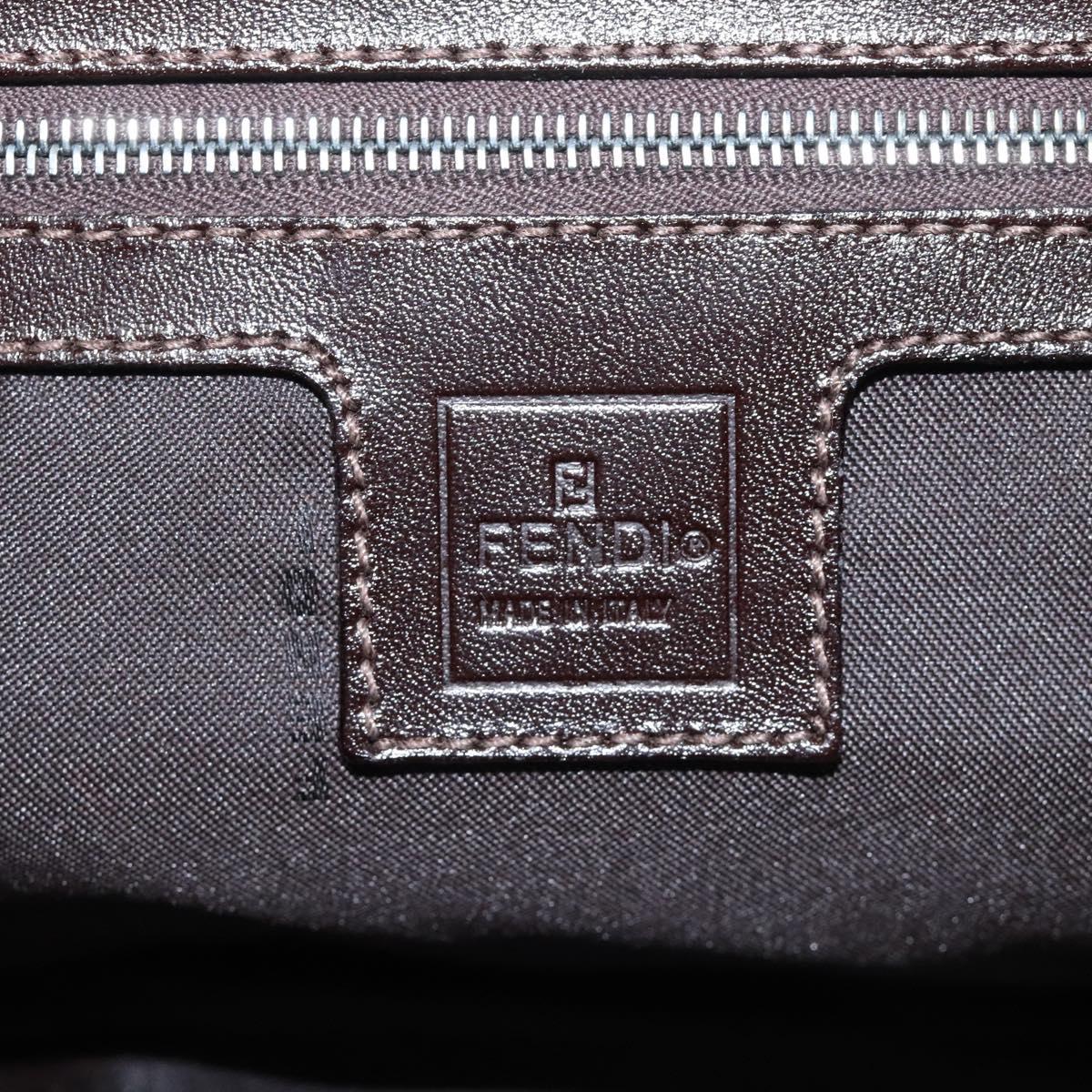 FENDI Zucca Canvas Croissant Shoulder Bag Black Brown yk17081A