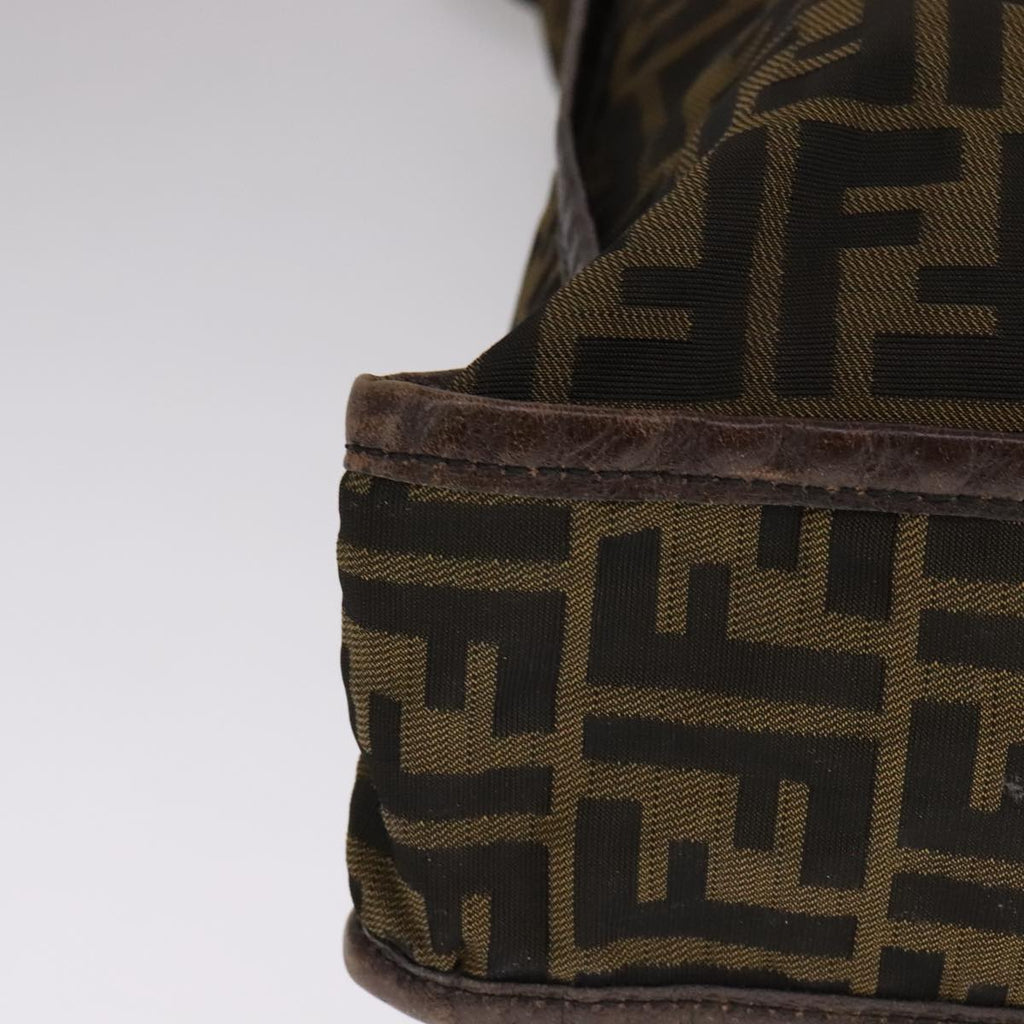 FENDI Zucca Canvas Tote Bag Brown Black yk17127