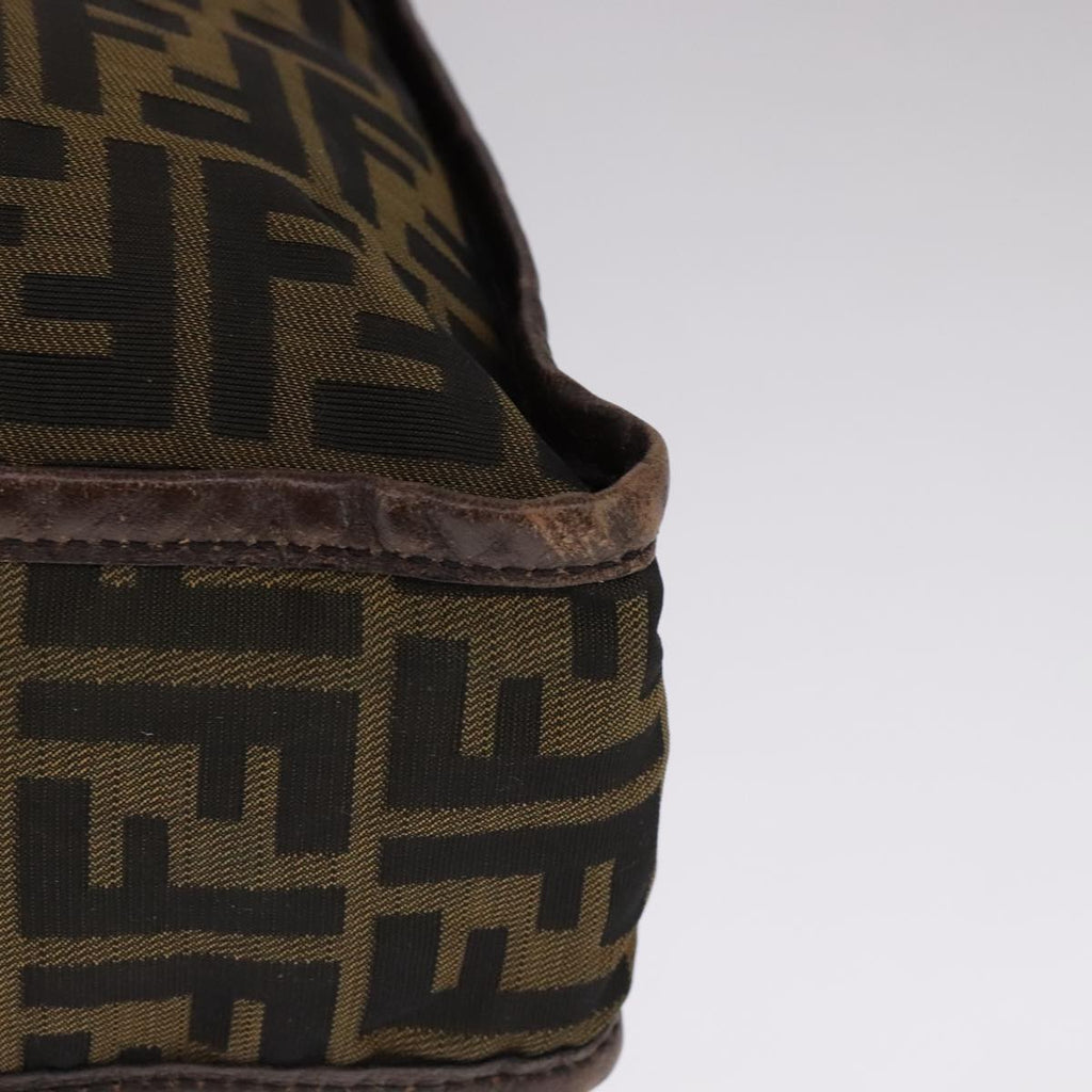 FENDI Zucca Canvas Tote Bag Brown Black yk17127